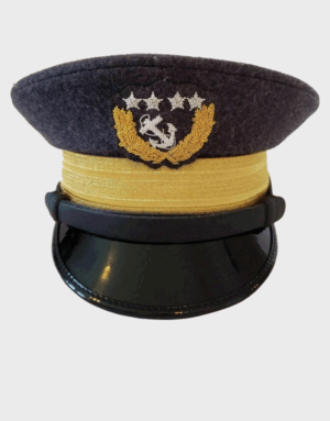 Confederate Naval Admiral Dress Visor Cap – Wool Civil War Officer Kepi