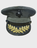 WWII – Cold War USMC Officer Service Cap – Green Wool Hat